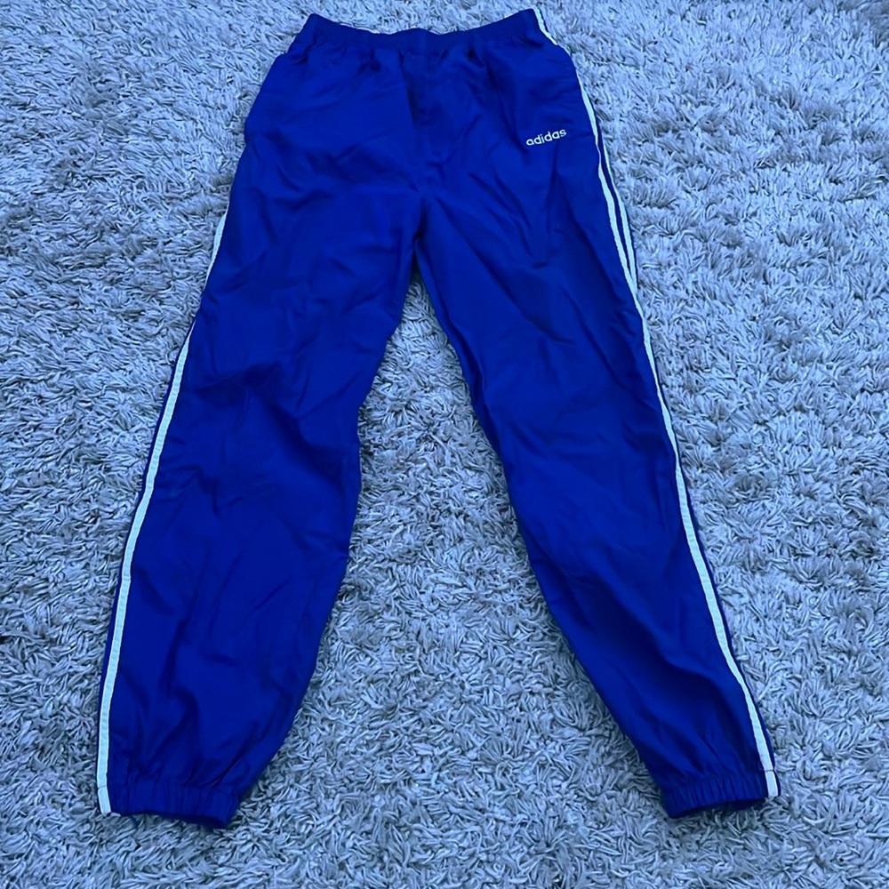 Adidas blue pants, size medium